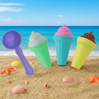 Sand play set beach ice cream molds creative outdoor kids toy ages 3 and up