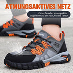 Men's steel toe safety shoes anti-smash slip-resistant grey work shoes