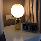 Hand-blown glass table lamp Nordic style in gold and black finishes