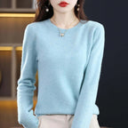 Women knit sweater pullover long sleeve in multiple colours