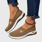 Women orthopedic walking shoes with arch support and non-slip rubber sole