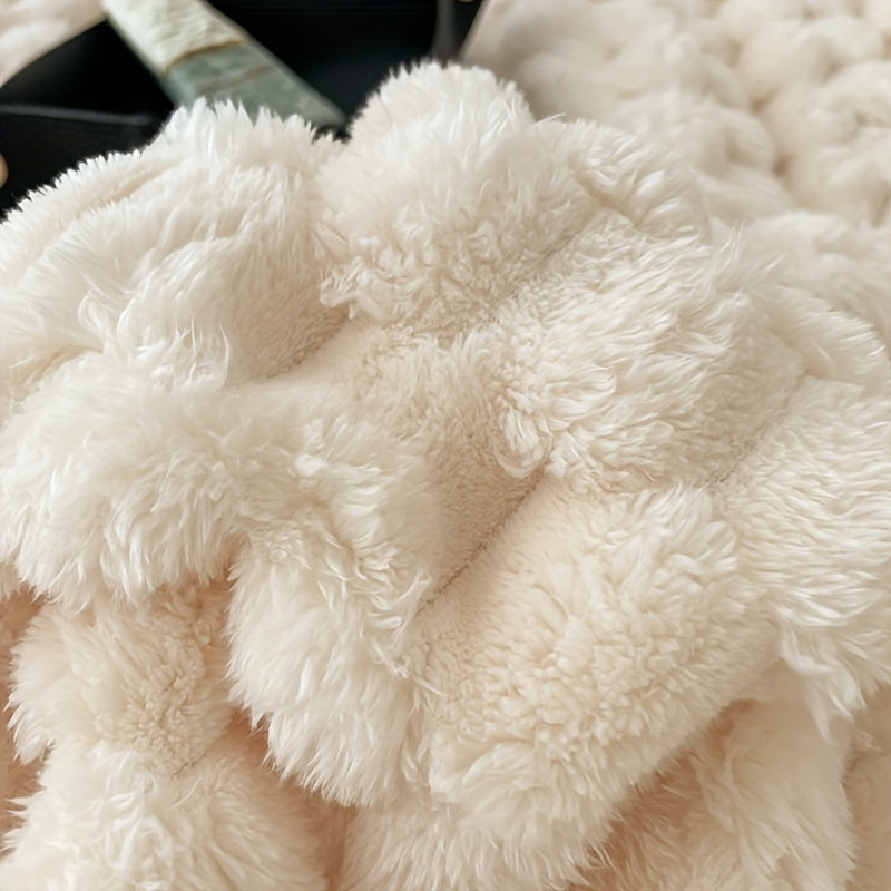 Microfiber blanket soft lightweight stripe design for couch bed and travel all seasons