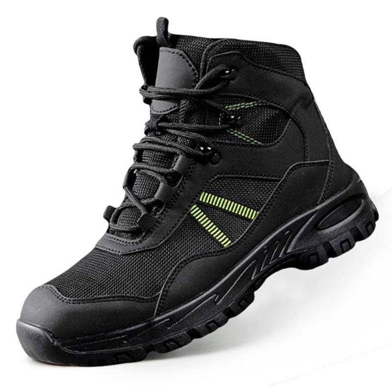Steel toe safety shoes high top breathable mesh anti-puncture EU 36-48
