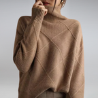 Women's cashmere turtleneck sweater, soft and warm roll neck pullover in multiple colors