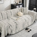 Chenille sofa cover full coverage furniture protector soft plush fabric