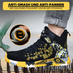 Safety shoes with steel toe and anti-puncture Kevlar sole, ankle protection, EN ISO 20345
