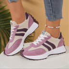 Women's platform sneakers with arch support and breathable upper, multi-color