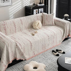 Chenille sofa cover full coverage furniture protector soft plush fabric
