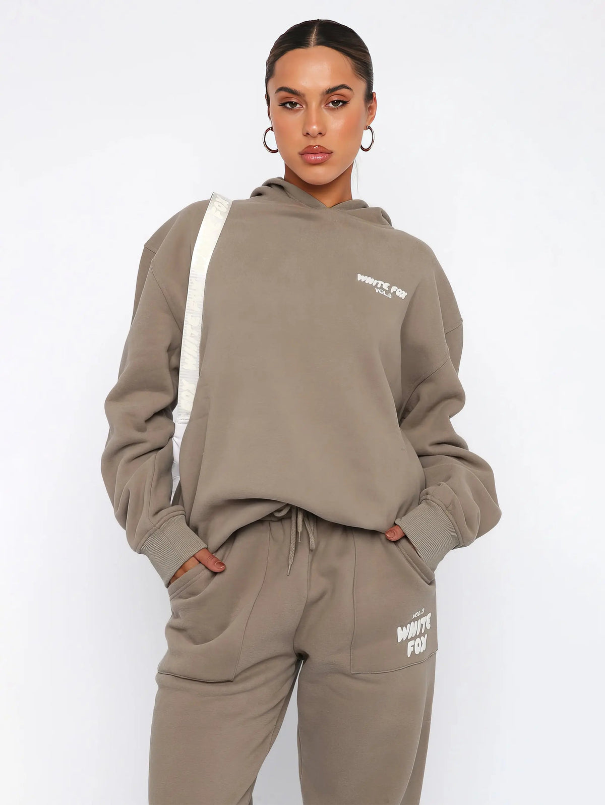 Women's oversized hoodie set with matching jogger pants, casual lounge wear