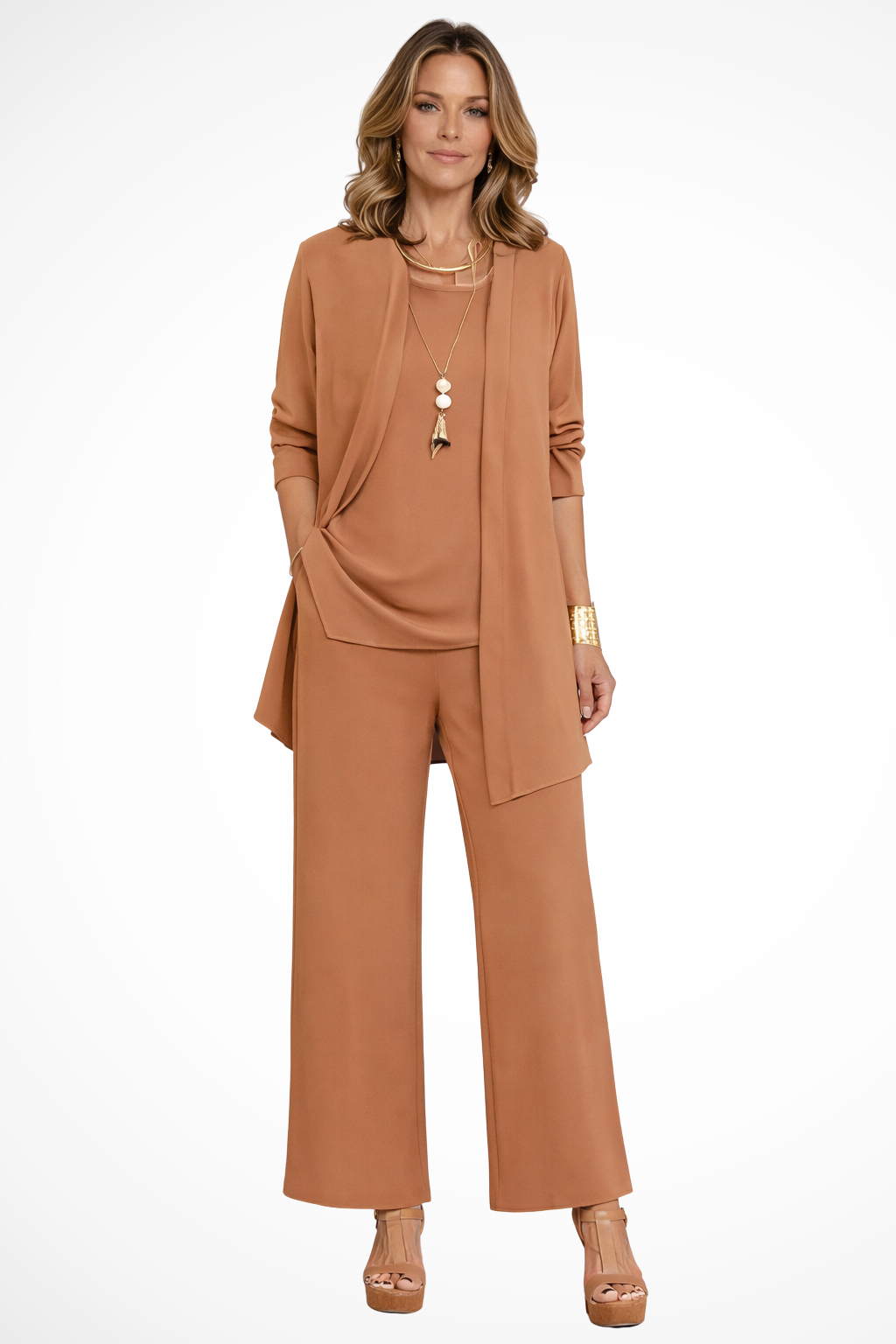 Women 3 piece formal set tailored coordinated outfit