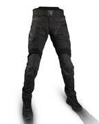 Men tactical cargo pants multi pocket water resistant in black and military green