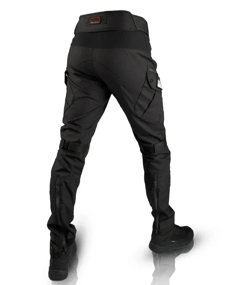 Men tactical cargo pants multi pocket water resistant in black and military green