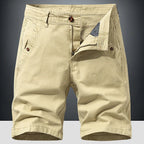 Men's chino shorts relaxed fit lightweight summer, available in gray, khaki, green, blue and black