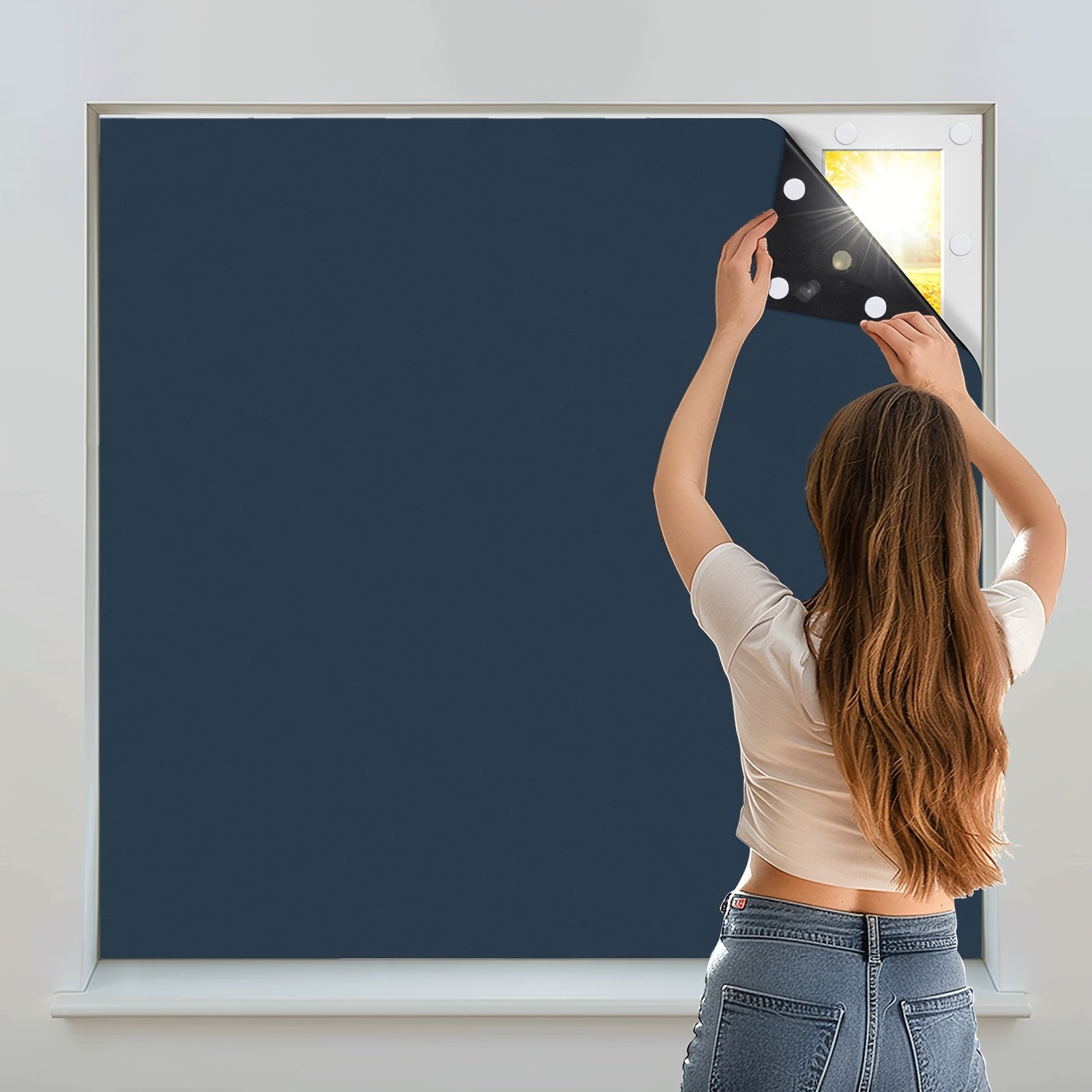 1 piece blackout window curtain cordless thermal insulated bedroom living room