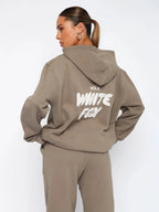 Women's oversized hoodie set with matching jogger pants, casual lounge wear