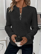 Women's soft knit sweater in versatile everyday style, feminine cut