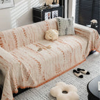 Chenille sofa cover full coverage furniture protector soft plush fabric