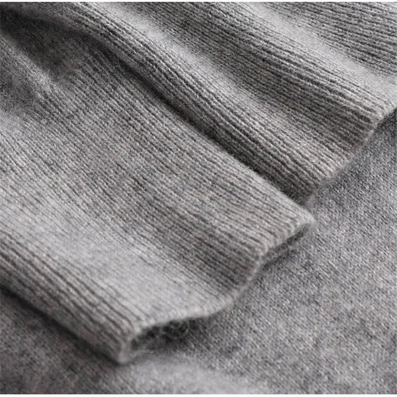 Men's cashmere sweater round neck, autumn winter slim fit pullover