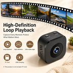1080P wireless security camera with night vision and magnetic mount, compact indoor design