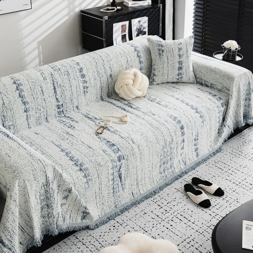 Chenille sofa cover full coverage furniture protector soft plush fabric