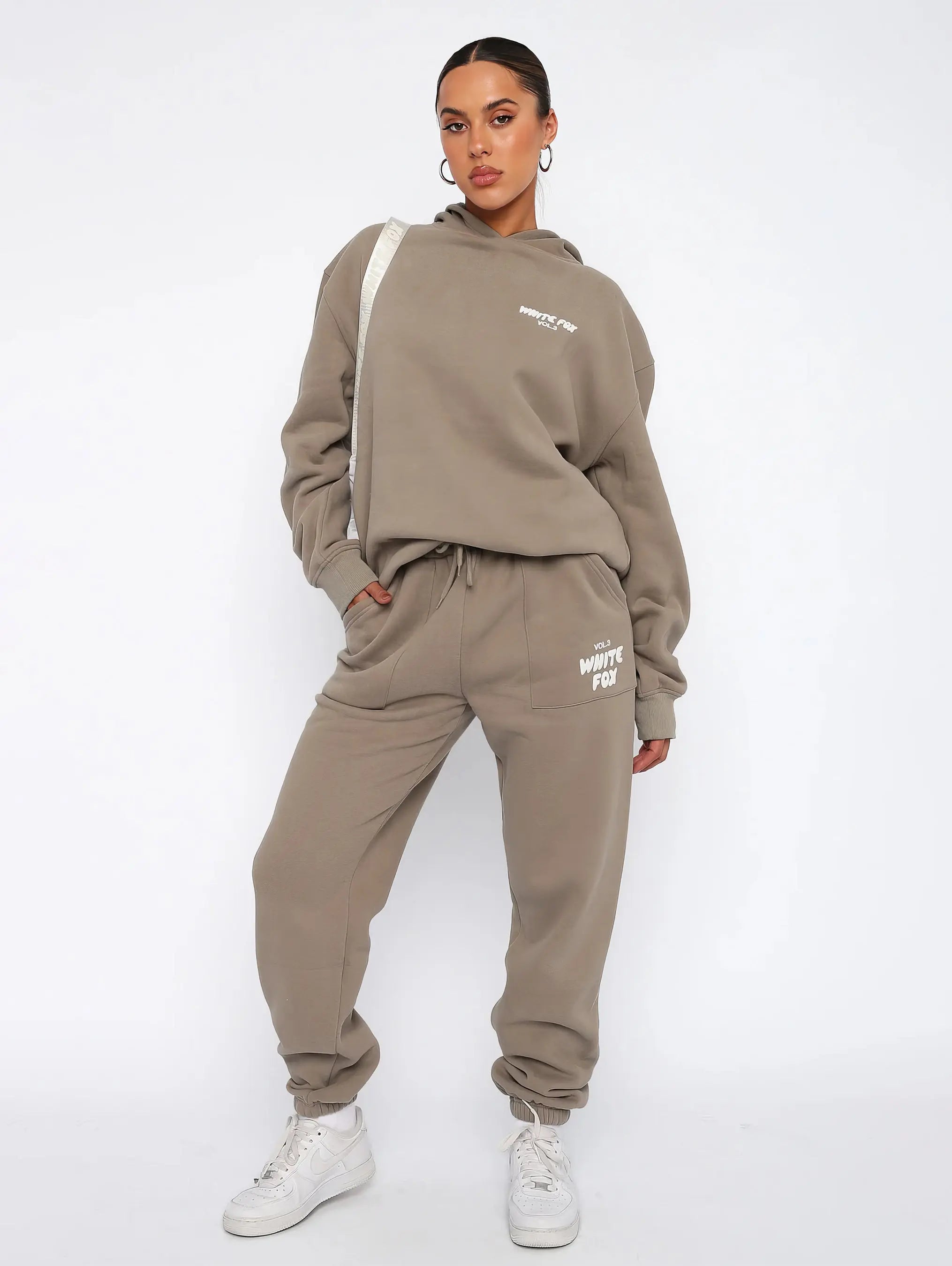 Women's oversized hoodie set with matching jogger pants, casual lounge wear