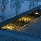 LED recessed deck stair lights outdoor 16-piece set IP67 waterproof stainless steel