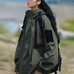 Women water repellent windbreaker jacket lightweight wind resistant