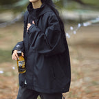 Women water repellent windbreaker jacket lightweight wind resistant