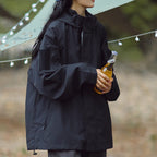 Women water repellent windbreaker jacket lightweight wind resistant