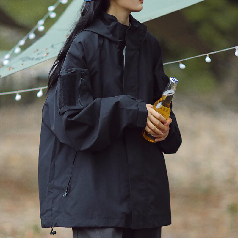 Women water repellent windbreaker jacket lightweight wind resistant