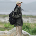 Women water repellent windbreaker jacket lightweight wind resistant