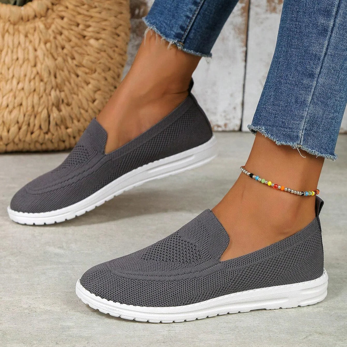 Women's Orthopedic Sneakers | Lightweight Knit Slip-On | Breathable