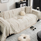 Chenille sofa cover full coverage furniture protector soft plush fabric