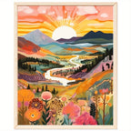 Paint by numbers kit sunset mountain landscape 40x50cm DIY acrylic canvas art