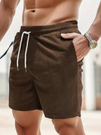Men's casual drawstring shorts relaxed fit for summer
