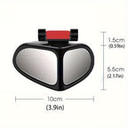 HD blind spot mirrors for cars, 360° adjustable wide-angle oval lens, 2-pack universal fit