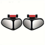 HD blind spot mirrors for cars, 360° adjustable wide-angle oval lens, 2-pack universal fit
