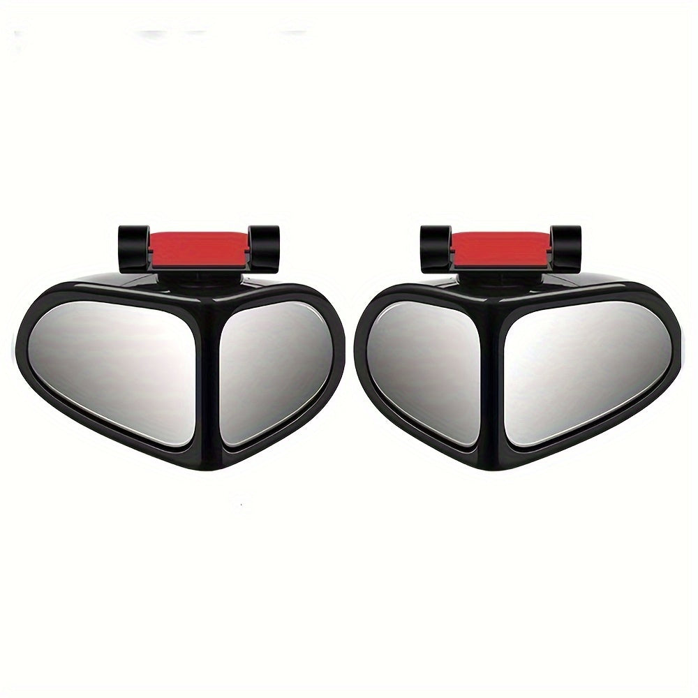 HD blind spot mirrors for cars, 360° adjustable wide-angle oval lens, 2-pack universal fit