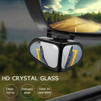 HD blind spot mirrors for cars, 360° adjustable wide-angle oval lens, 2-pack universal fit