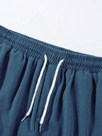 Men's casual drawstring shorts relaxed fit for summer