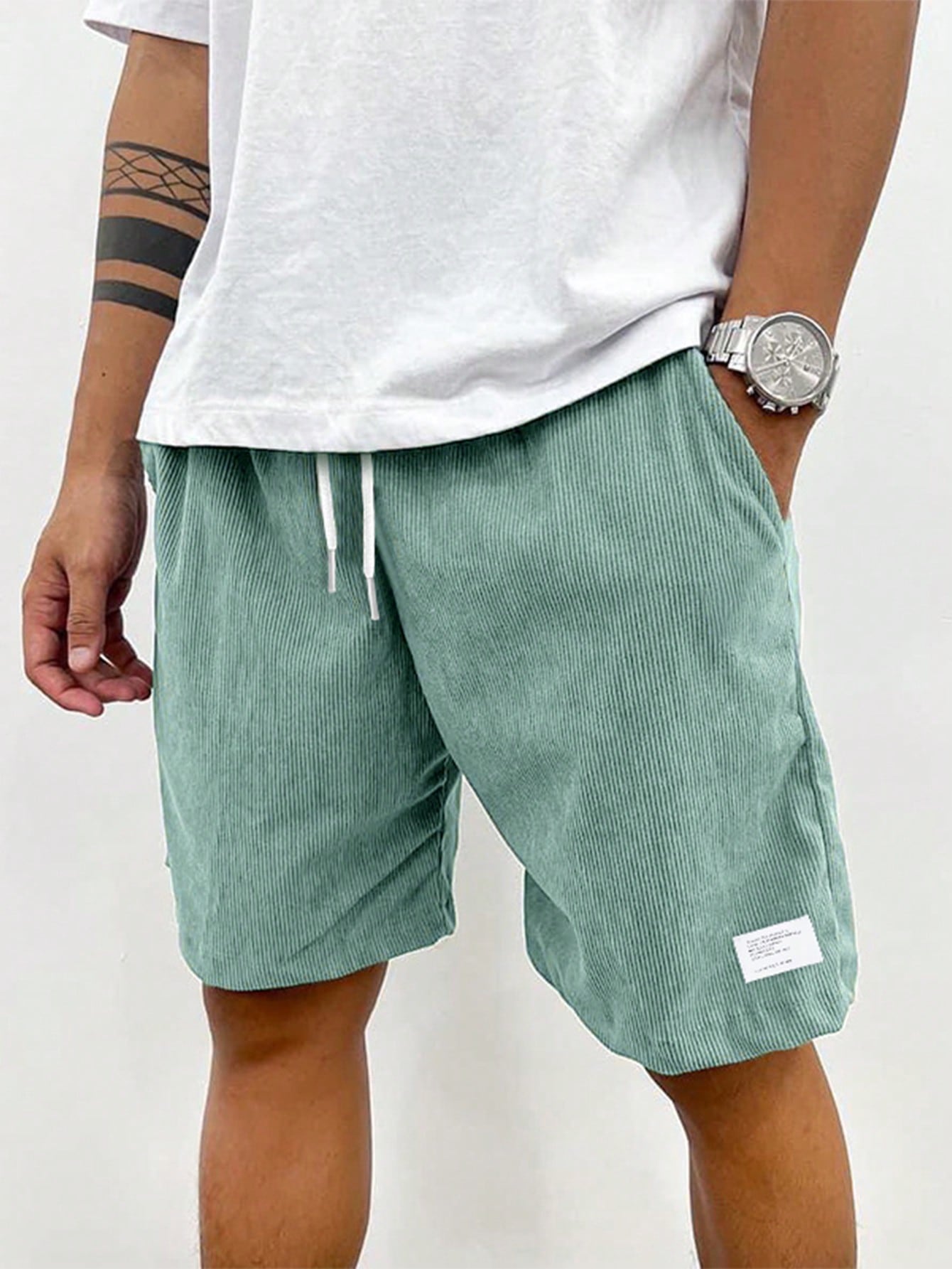 Men's casual drawstring shorts relaxed fit for summer