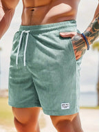 Men's casual drawstring shorts relaxed fit for summer