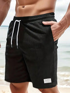 Men's casual drawstring shorts relaxed fit for summer