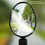 Bicycle rearview mirrors wide angle oval shape universal fit 2 pack