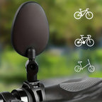 Bicycle rearview mirrors wide angle oval shape universal fit 2 pack