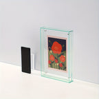 Acrylic photo frame transparent double-sided art deco vertical wall and table display