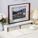 Acrylic photo frame transparent double-sided art deco vertical wall and table display