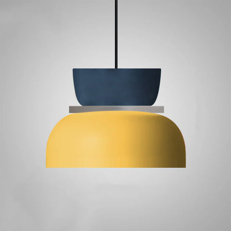 Nordic dome pendant light dual-tone zinc alloy LED 1-light ceiling fixture