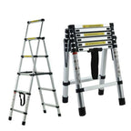 Aluminum telescopic ladder adjustable 6FT to 7FT with non-slip feet and 330lbs capacity