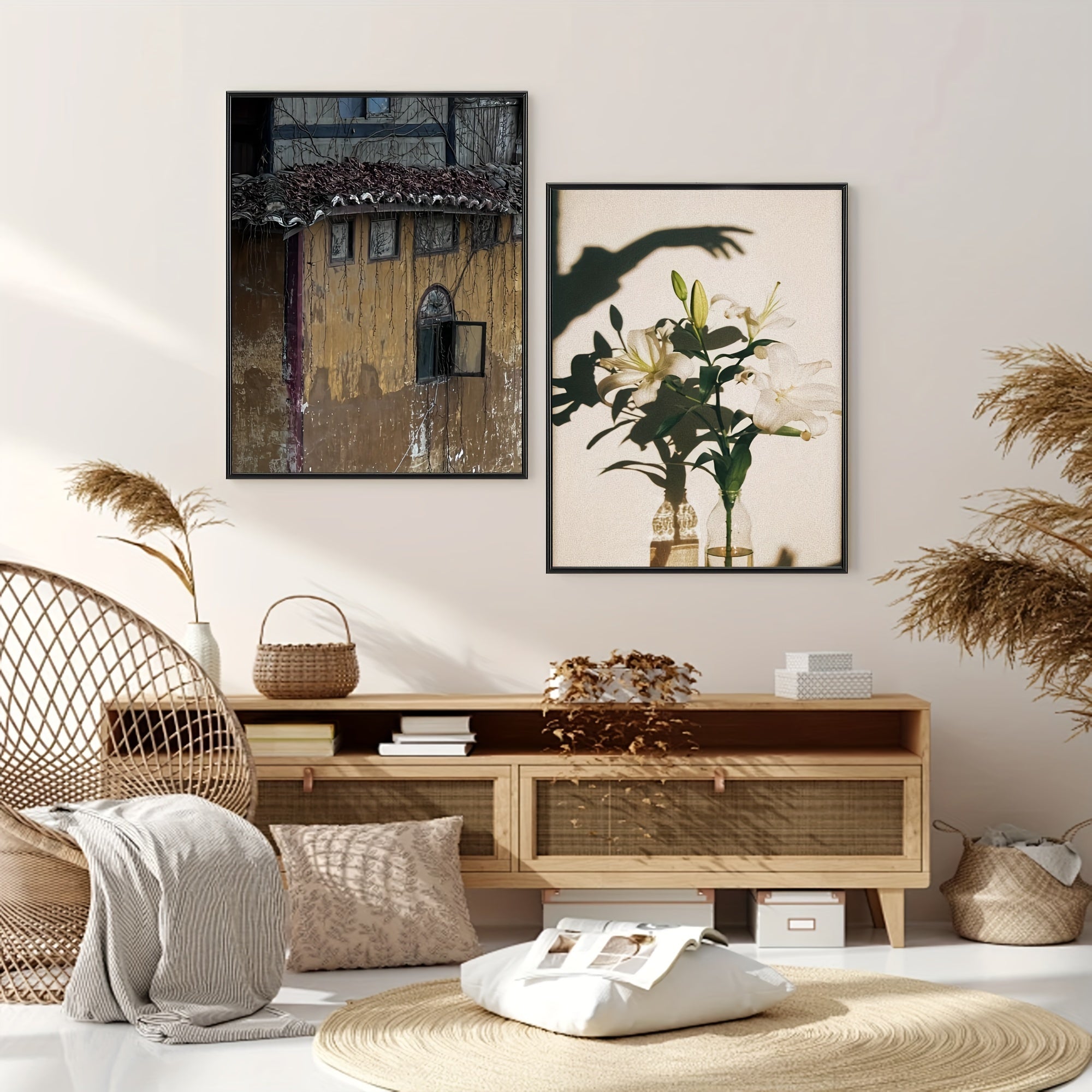 Black rectangular photo frame for wall and table display, classic design
